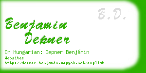 benjamin depner business card